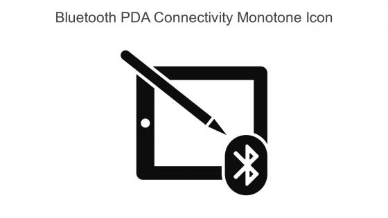 Bluetooth PDA Connectivity Monotone Icon In Powerpoint Pptx Png And Editable Eps Format