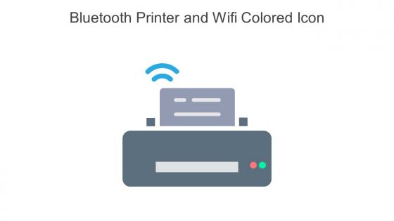 Bluetooth Printer And Wifi Colored Icon In Powerpoint Pptx Png And Editable Eps Format