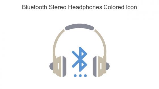 Bluetooth Stereo Headphones Colored Icon In Powerpoint Pptx Png And Editable Eps Format