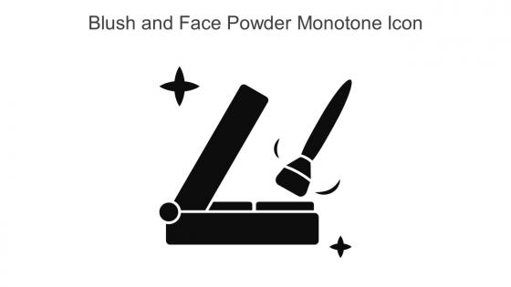 Blush And Face Powder Monotone Icon In Powerpoint Pptx Png And Editable Eps Format