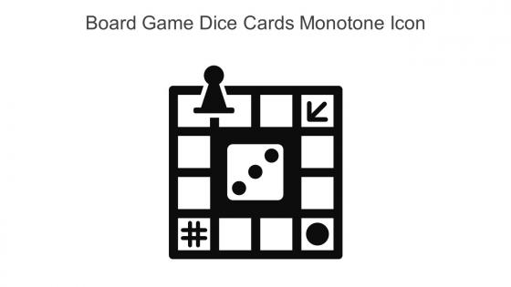 Board Game Dice Cards Monotone Icon In Powerpoint Pptx Png And Editable Eps Format