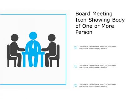 Board meeting icon showing body of one or more person