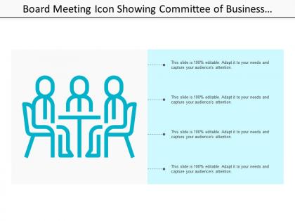 Board meeting icon showing committee of business governance