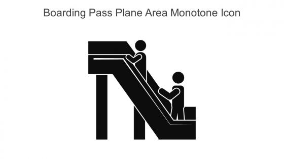 Boarding Pass Plane Area Monotone Icon In Powerpoint Pptx Png And Editable Eps Format