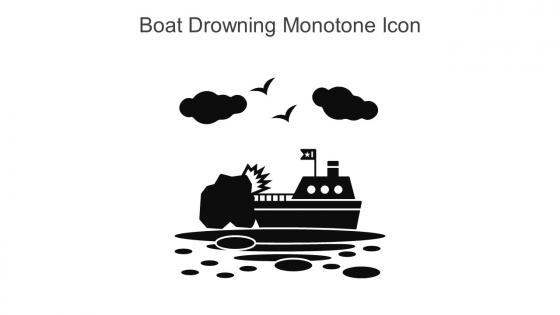Boat Drowning Monotone Icon In Powerpoint Pptx Png And Editable Eps Format
