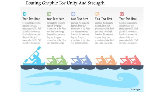 Boating graphic for unity and strength flat powerpoint design