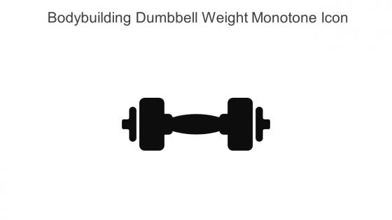 Bodybuilding Dumbbell Weight Monotone Icon In Powerpoint Pptx Png And Editable Eps Format