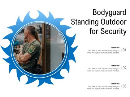 Bodyguard standing outdoor for security