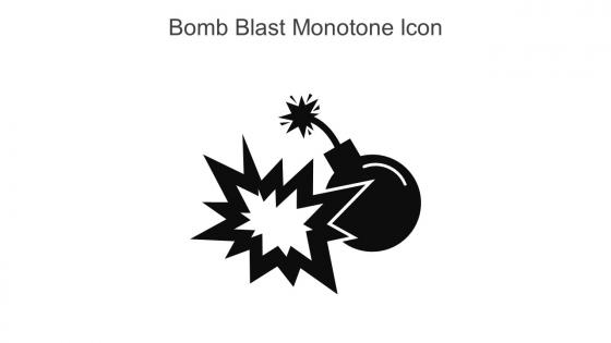 Bomb Blast Monotone Icon In Powerpoint Pptx Png And Editable Eps Format