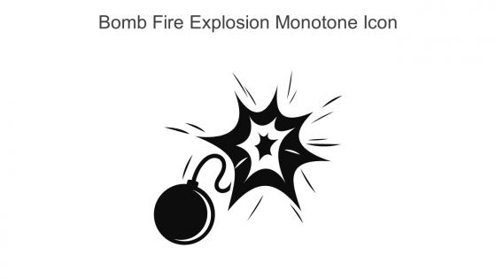Bomb Fire Explosion Monotone Icon In Powerpoint Pptx Png And Editable Eps Format