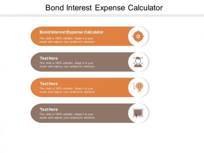 Bond interest expense calculator ppt powerpoint presentation slides infographics cpb