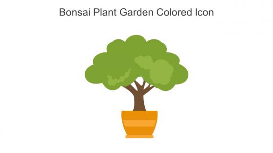 Bonsai Plant Garden Colored Icon In Powerpoint Pptx Png And Editable Eps Format