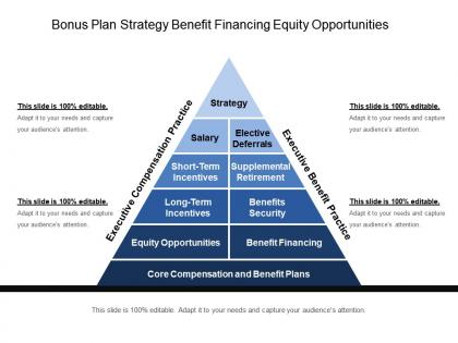 Bonus plan strategy benefit financing equity opportunities