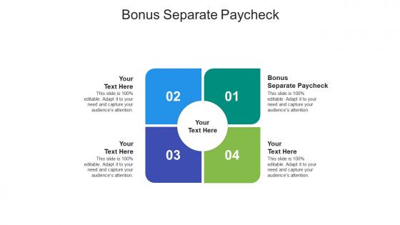 Bonus separate paycheck ppt powerpoint presentation professional visuals cpb