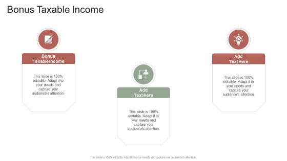 Bonus Taxable Income In Powerpoint And Google Slides Cpb