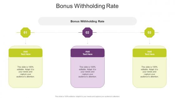 Bonus Withholding Rate In Powerpoint And Google Slides Cpb