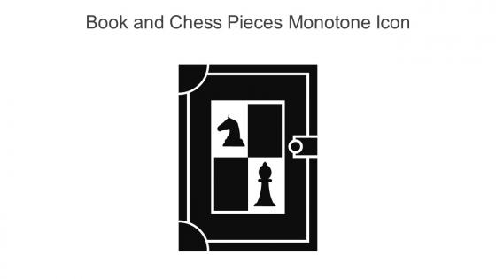 Book And Chess Pieces Monotone Icon In Powerpoint Pptx Png And Editable Eps Format