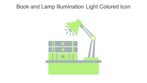 Book And Lamp Illumination Light Colored Icon In Powerpoint Pptx Png And Editable Eps Format