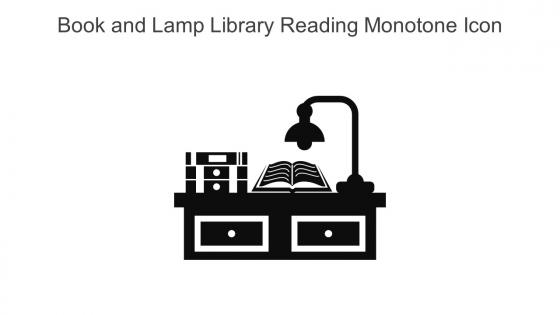 Book And Lamp Library Reading Monotone Icon In Powerpoint Pptx Png And Editable Eps Format