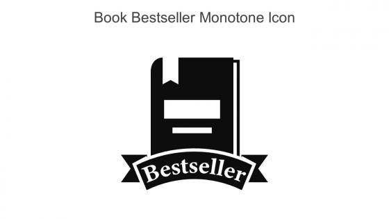 Book Bestseller Monotone Icon In Powerpoint Pptx Png And Editable Eps Format