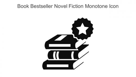 Book Bestseller Novel Fiction Monotone Icon In Powerpoint Pptx Png And Editable Eps Format