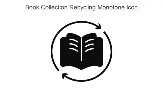 Book Collection Recycling Monotone Icon In Powerpoint Pptx Png And Editable Eps Format