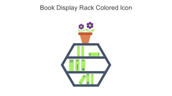 Book Display Rack Colored Icon In Powerpoint Pptx Png And Editable Eps Format