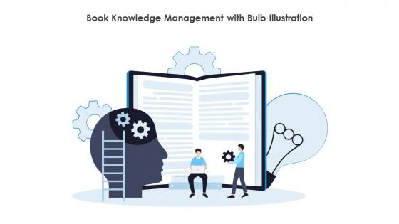 Book Knowledge Management With Bulb Illustration