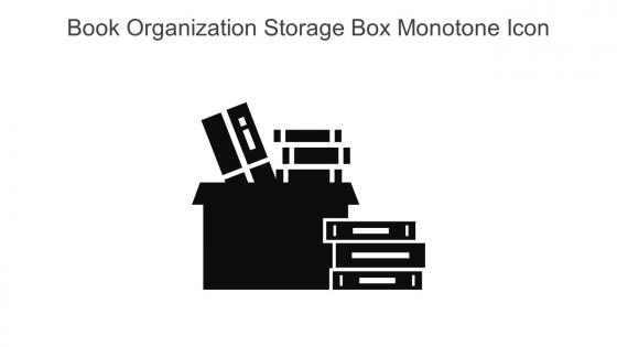 Book Organization Storage Box Monotone Icon In Powerpoint Pptx Png And Editable Eps Format