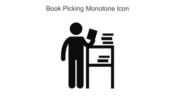Book Picking Monotone Icon In Powerpoint Pptx Png And Editable Eps Format