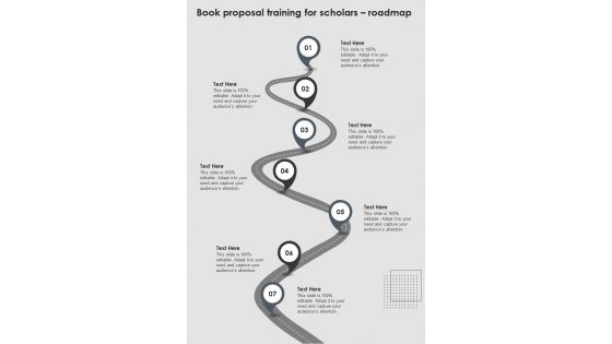 Book Proposal Training For Scholars Roadmap One Pager Sample Example Document