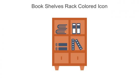 Book Shelves Rack Colored Icon In Powerpoint Pptx Png And Editable Eps Format