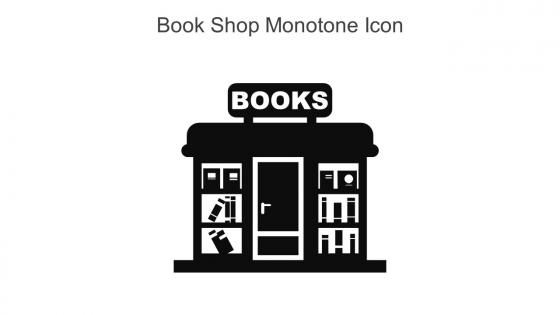Book Shop Monotone Icon In Powerpoint Pptx Png And Editable Eps Format