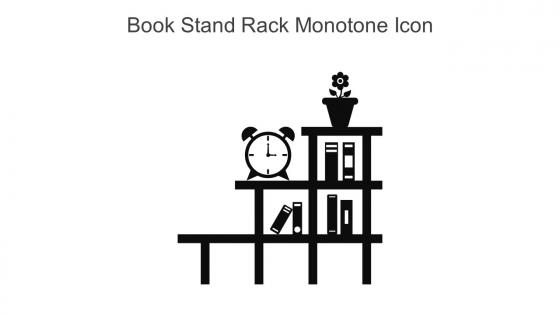 Book Stand Rack Monotone Icon In Powerpoint Pptx Png And Editable Eps Format