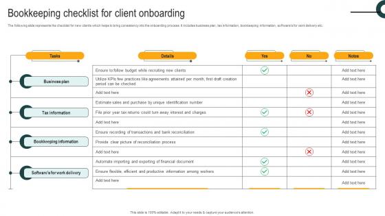 Bookkeeping Checklist For Client Onboarding