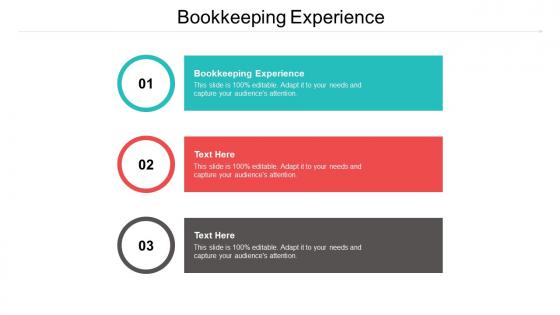 Bookkeeping experience ppt powerpoint presentation professional gallery cpb