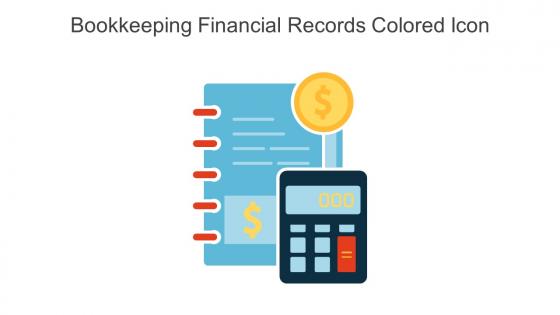 Bookkeeping Financial Records Colored Icon In Powerpoint Pptx Png And Editable Eps Format