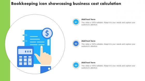 Bookkeeping Icon Showcasing Business Cost Calculation