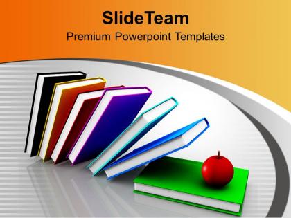 Books and apples together future powerpoint templates ppt themes and graphics 0313