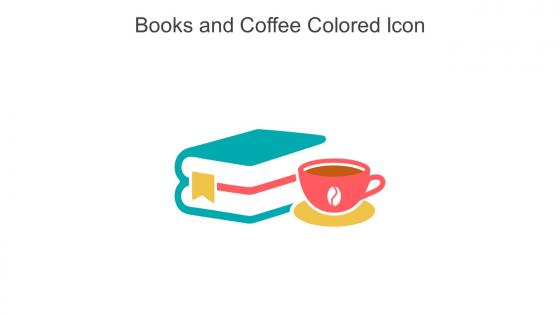 Books And Coffee Colored Icon In Powerpoint Pptx Png And Editable Eps Format