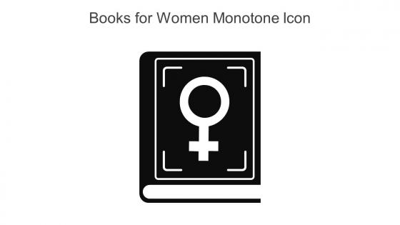 Books For Women Monotone Icon In Powerpoint Pptx Png And Editable Eps Format