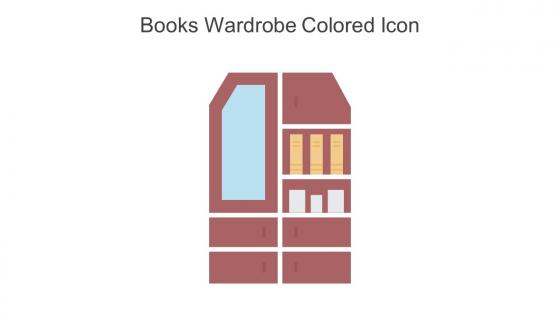 Books Wardrobe Colored Icon In Powerpoint Pptx Png And Editable Eps Format