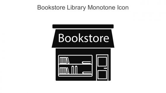 Bookstore Library Monotone Icon In Powerpoint Pptx Png And Editable Eps Format