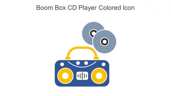 Boom Box CD Player Colored Icon In Powerpoint Pptx Png And Editable Eps Format
