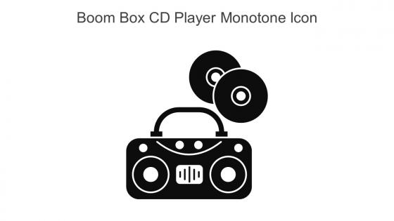 Boom Box CD Player Monotone Icon In Powerpoint Pptx Png And Editable Eps Format
