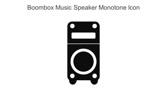 Boombox Music Speaker Monotone Icon In Powerpoint Pptx Png And Editable Eps Format