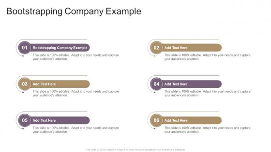 Bootstrapping Company Example In Powerpoint And Google Slides Cpb
