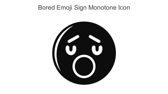 Bored Emoji Sign Monotone Icon In Powerpoint Pptx Png And Editable Eps Format
