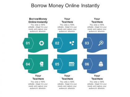 Borrow money online instantly ppt powerpoint presentation styles elements cpb