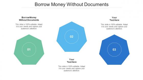 Borrow Money Without Documents Ppt Powerpoint Presentation Show Designs Cpb